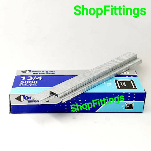 

Refill isi Staples 13/4 Stapler No. 13 x 4 mm Gun Tacker pack = 5000 pcs
