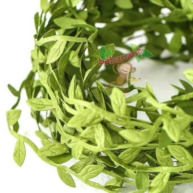 Green Artificial Leaf Vine Wedding Plant Bunga Palsu Decoration