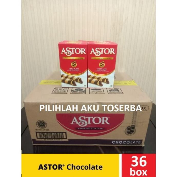 

ASTOR Waferstick Coklat 40 gr - 1 Karton isi 36 box @40 Gr