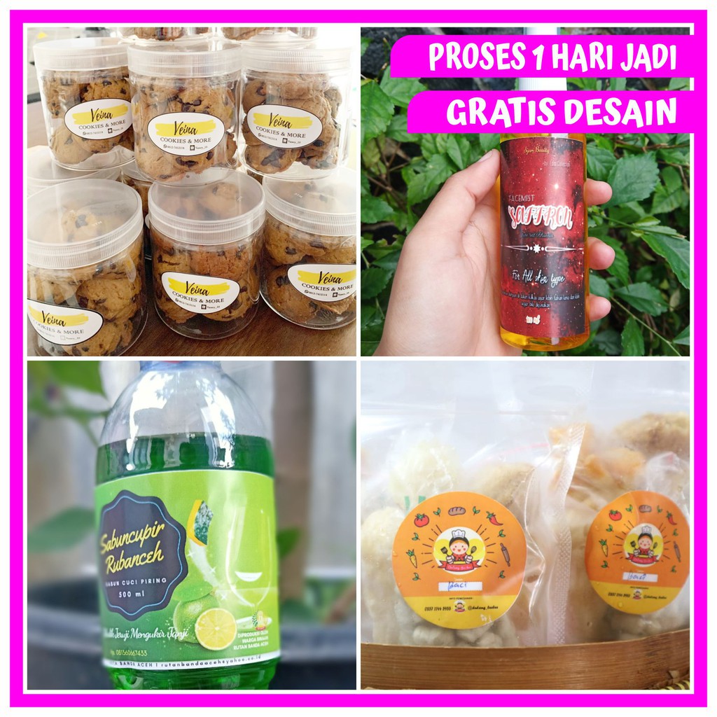 CETAK STIKER LABEL KEMASAN A3 KROMO + CUTTING (Kotak, Bulat, Oval, Custom)-5