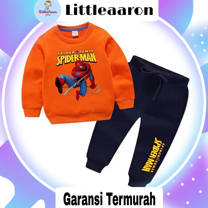 LittleAaron GG3-4 PASSWORD HERO WEB Setelan Sweater 1 - 7 Tahun Baju Anak Berkualitas