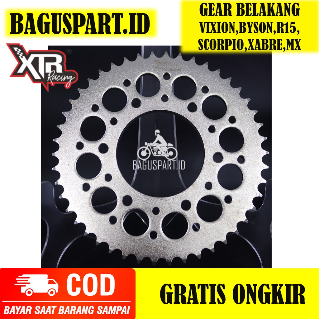 GEAR BELAKANG YAMAHA VIXION R15 V2 MX KING SCORPIO BYSON XABRE ALUMUNIUM ALLOY 428 415 H  37 38 39 4