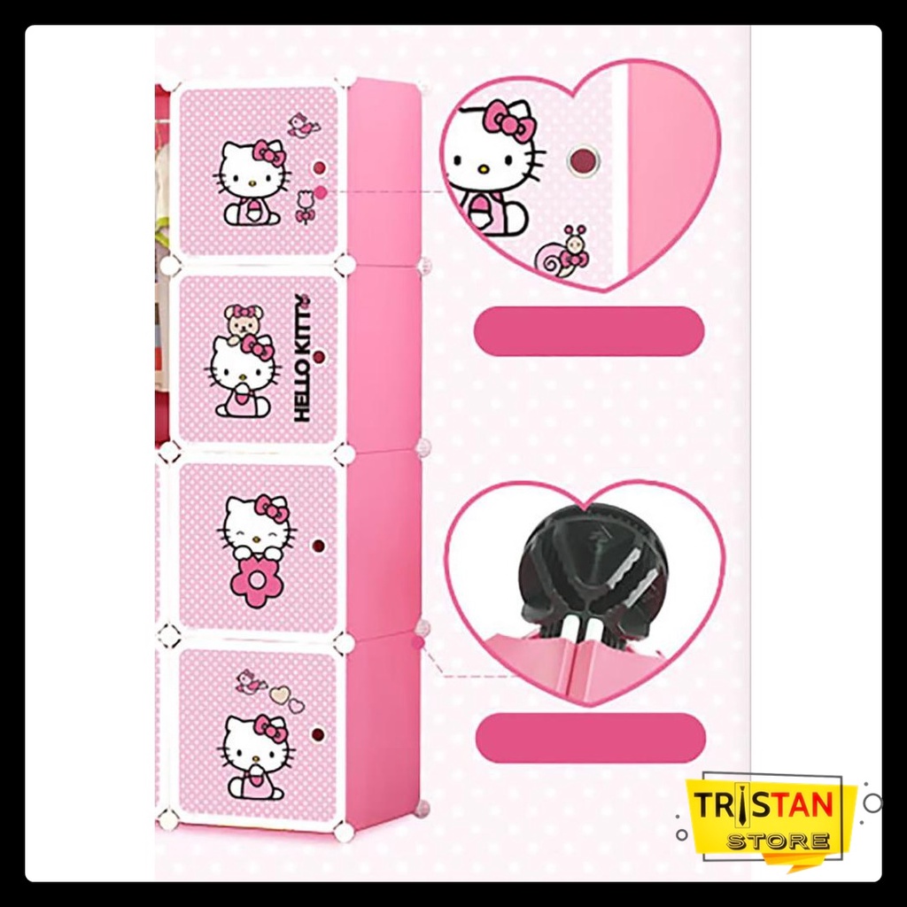 LEMARI PAKAIAN MINIMALIS 4 PINTU