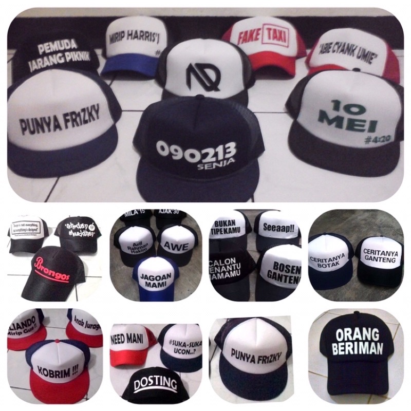 (BIGSALE) Habiskan stock Topi Tucker Design Custom