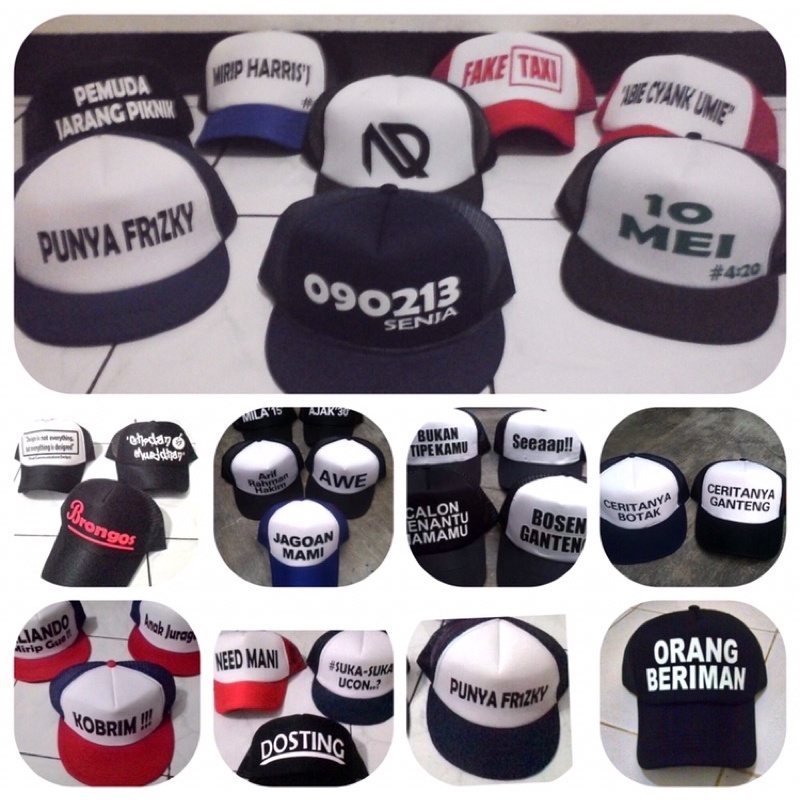 (BIGSALE) Habiskan stock Topi Tucker Design Custom