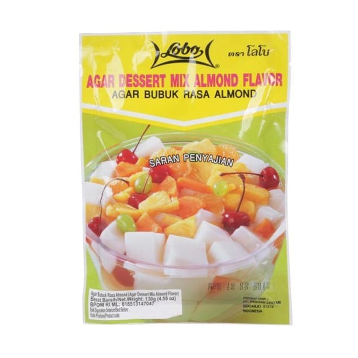 

LOBO Agar Dessert Mix Almond Flavor / Agar Bubuk Rasa Almond 130gr