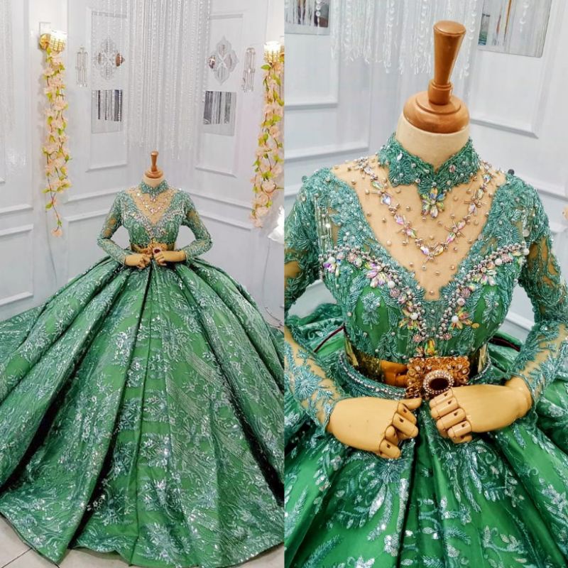 GAUN PENGANTIN BARBIE GOTIK MEWAH BEREKOR//BAJU WEDDING MODERN