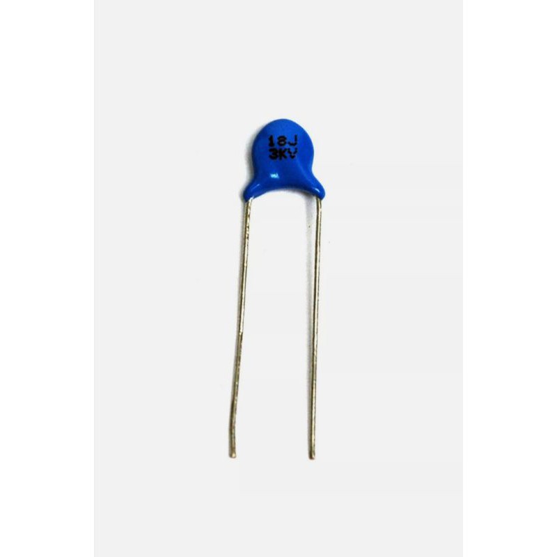 Disc Ceramic Capacitor 18pF 3KV J ±5% NP0 NPO φ6.5x2.5mm RoHS pitch 5mm