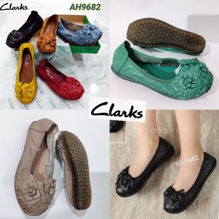 Sepatu Clarks bunga 2-9682 new/Sepatu wanita clarks bunga kulit asli