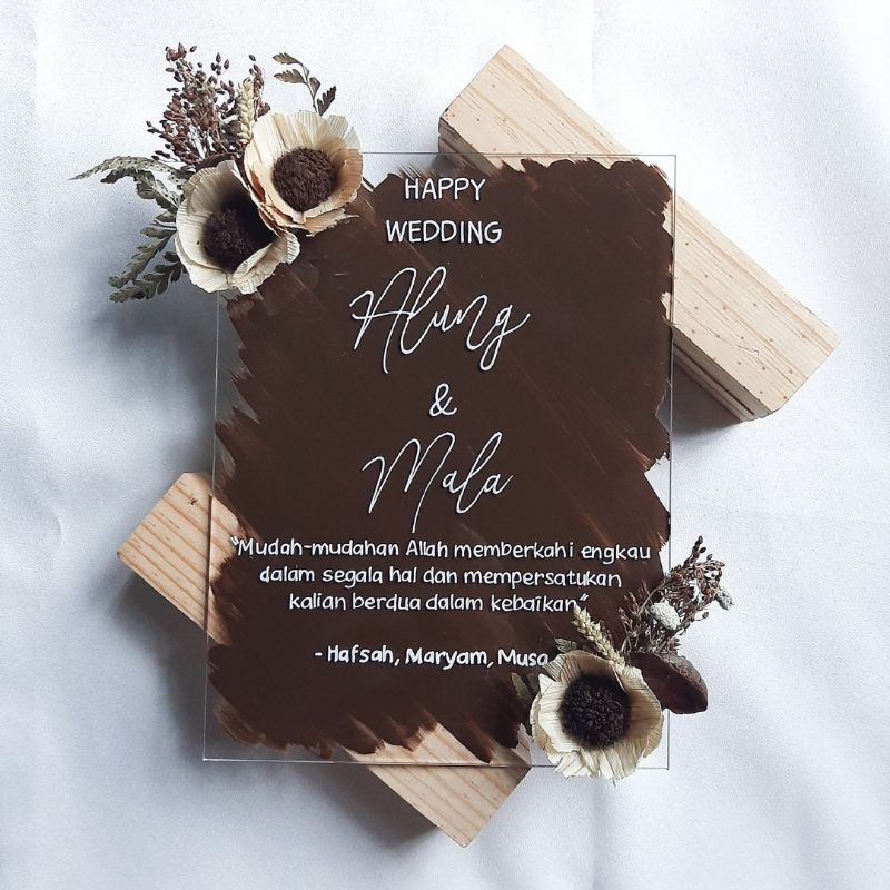 Acrylic Dried Flowers | Wedding gift | Graduation gift | Congratulation Gift