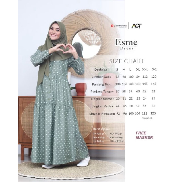 Esme Dress by Yasmeera Gamis Polkadot