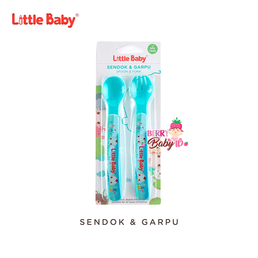 Little Baby Sendok Garpu Bayi Baby Spoon Fork Perlengkapan Makan Bayi Berry Mart