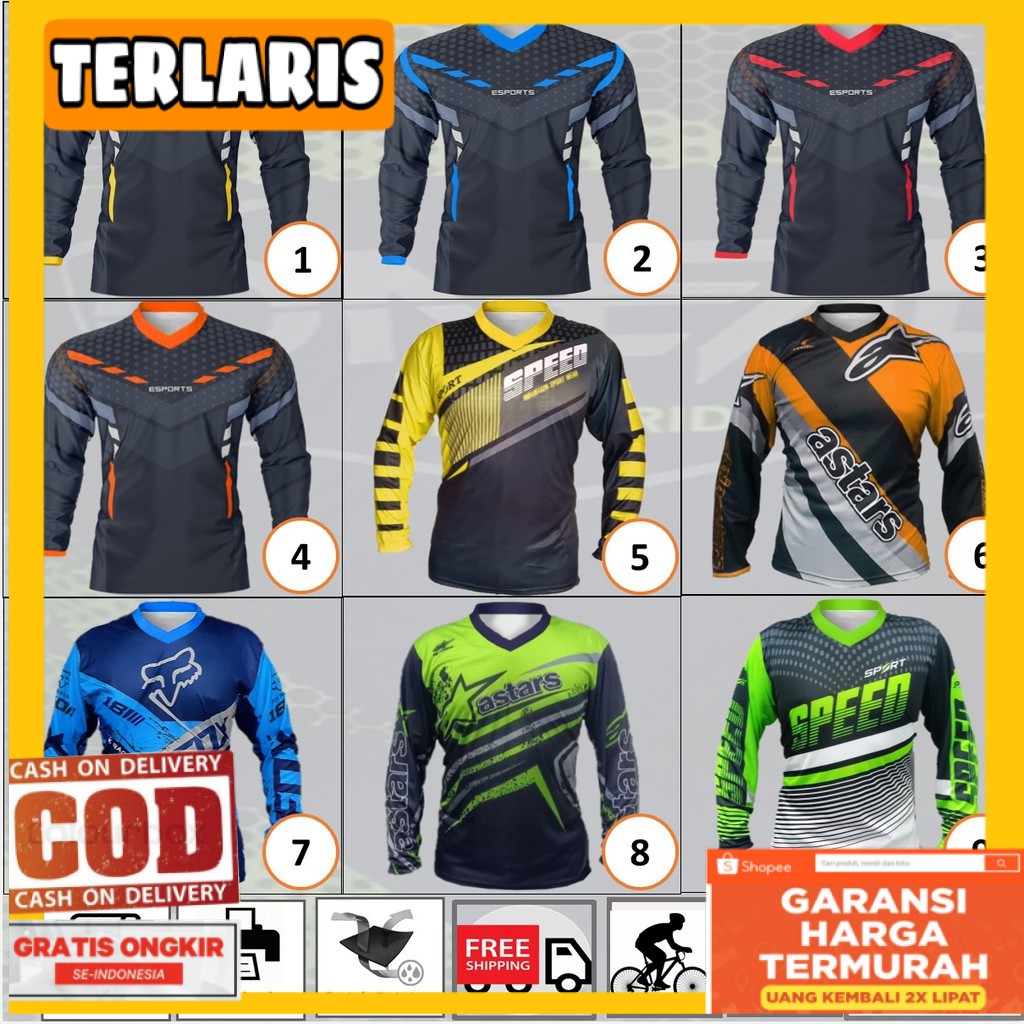 Grosir Baju Jersey Sepeda MTB desain terbaru Jersy sepeda mtb Baju Sepeda gunung motocross