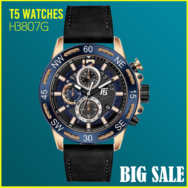 Jam Tangan T5 H3807G Original Chronograph