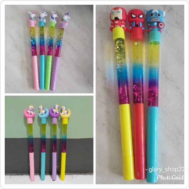 

HARGA 1 PCS PULPEN GEL GLITTER UNICORN/PULPEN GEL/ALAT TULIS