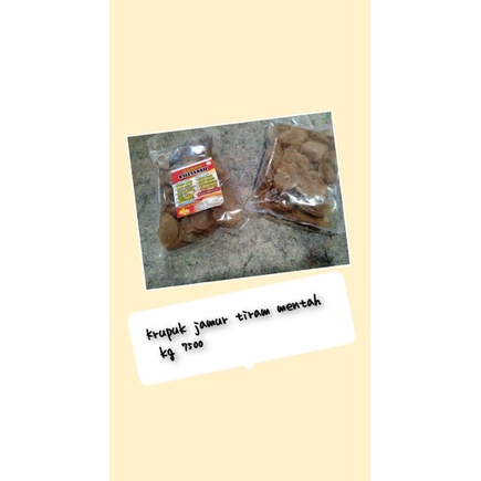 

krupuk jamur tiram mentah/rambak jamur tiram mentah