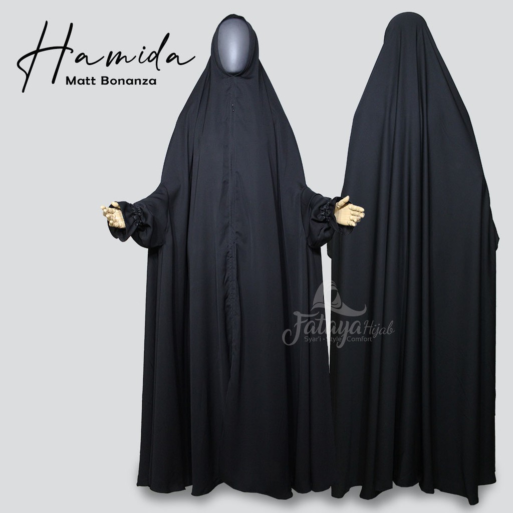 Abaya Hamida Khimar Floor Dress Panjang Syar i
