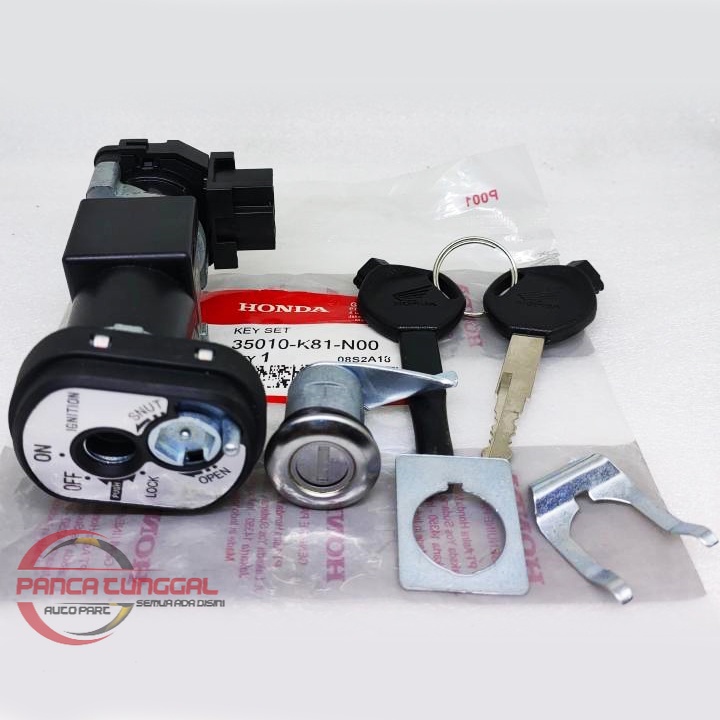 KEY SET / KUNCI KONTAK ASSY 1 SET ORI HONDA BEAT ESP / BEAT POP / BEAT STREET / BEAT NEW 2017 - 2019