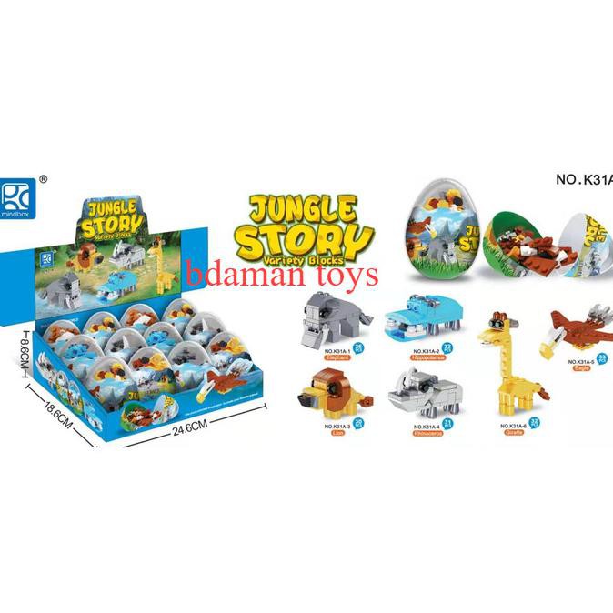LEGO BINATANG ZOO JUNGLE STORY BLOCK EGG TOYS KIDS MAINAN EDUKASI ANAK