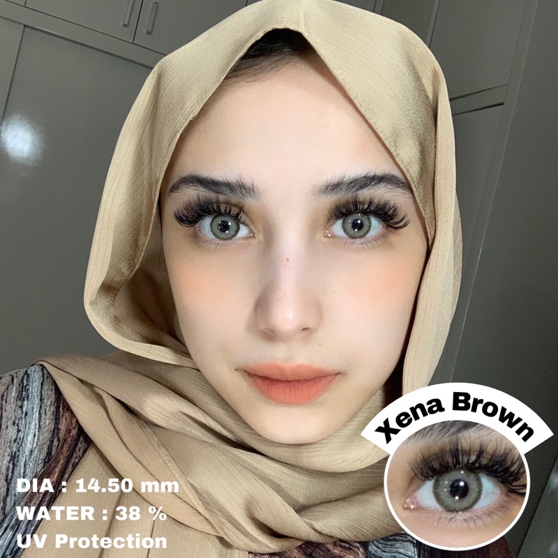 EYEMAZING Softlens - XENA Brown / Coklat Normal Minus Beda Minus