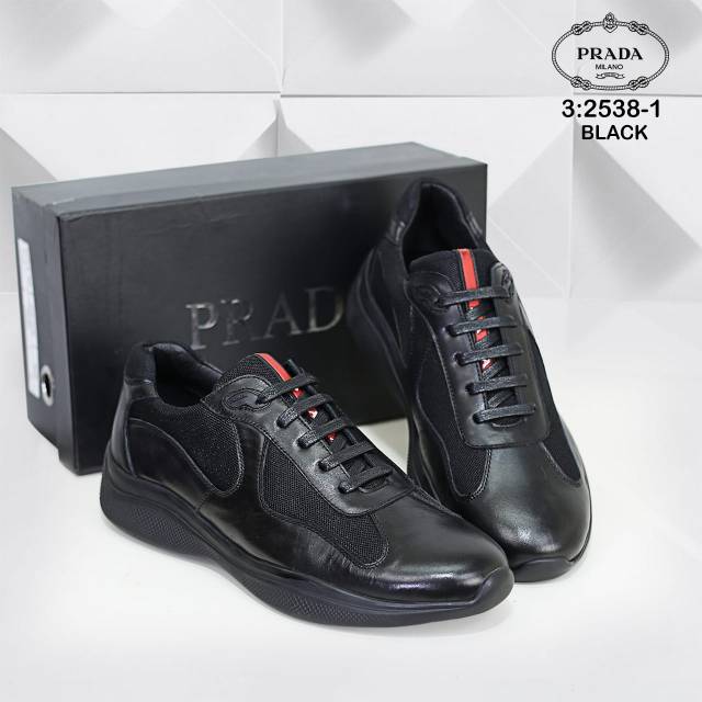 triple black prada runners