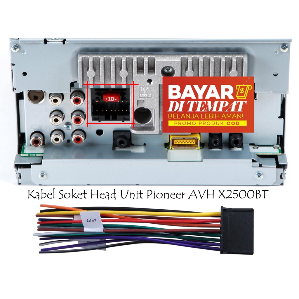 Soket Tape Mobil Pioneer AVH X2500BT/ Pioneer AVH-X2500BT Head Unit