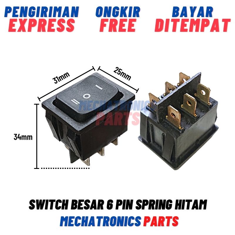 [SWI-9110] SWITCH BESAR 6 PIN SPRING HITAM