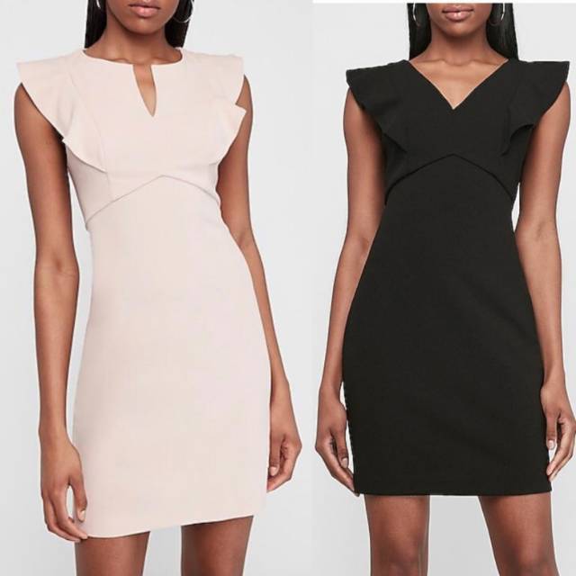 DRESS WANITA EXPRESS BODYCON RUFFLE