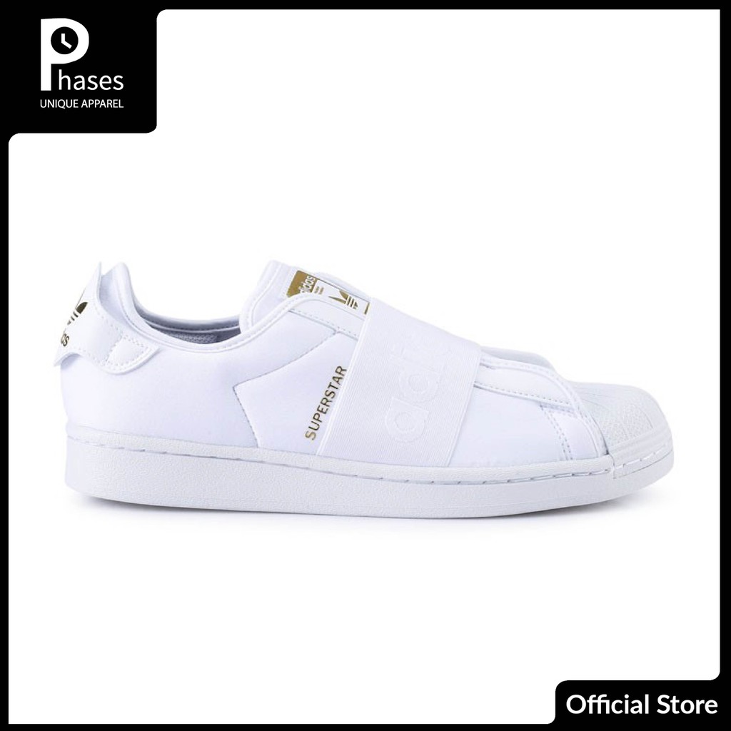 Adidas Superstar Slip On White Straps Original