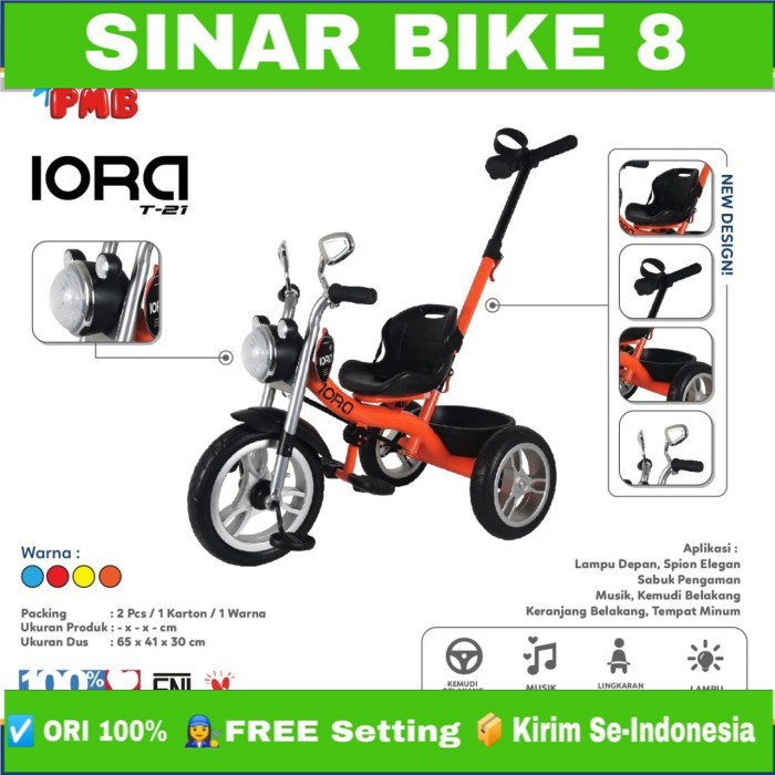 Sepeda Anak Roda Tiga IORA PMB T-21 Tricycle Anak