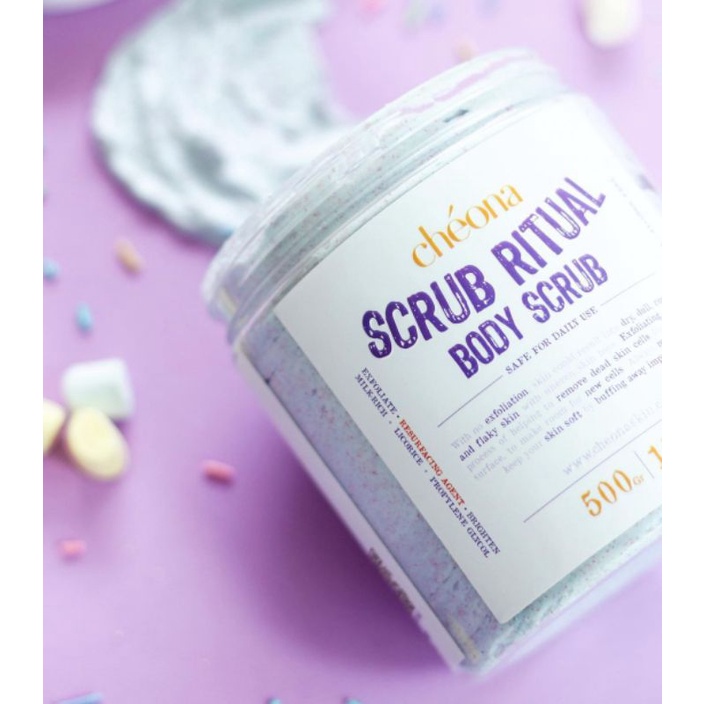 (OFFICIAL RESELLERR VIP) Scrub Ritual Body Scrub by Cheona FREE KUAS MASKER/KUNCIRAN