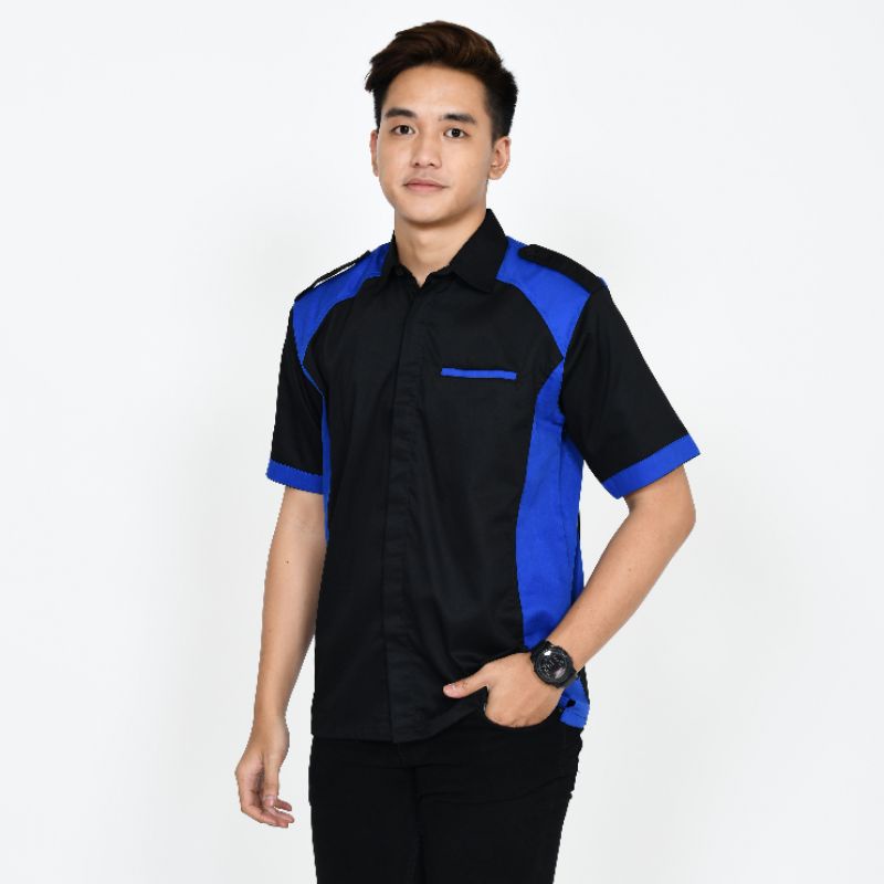 baju custom bordir logo#seragam kerja tangan pendek Murah#kemeja tambah bordir#pakaian kantor#toko#rumah makan#restoran#rumah saki#sekolah