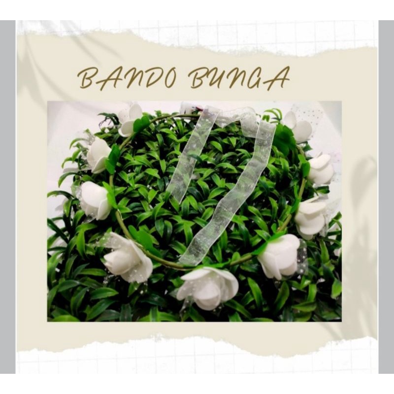 bando bunga putih