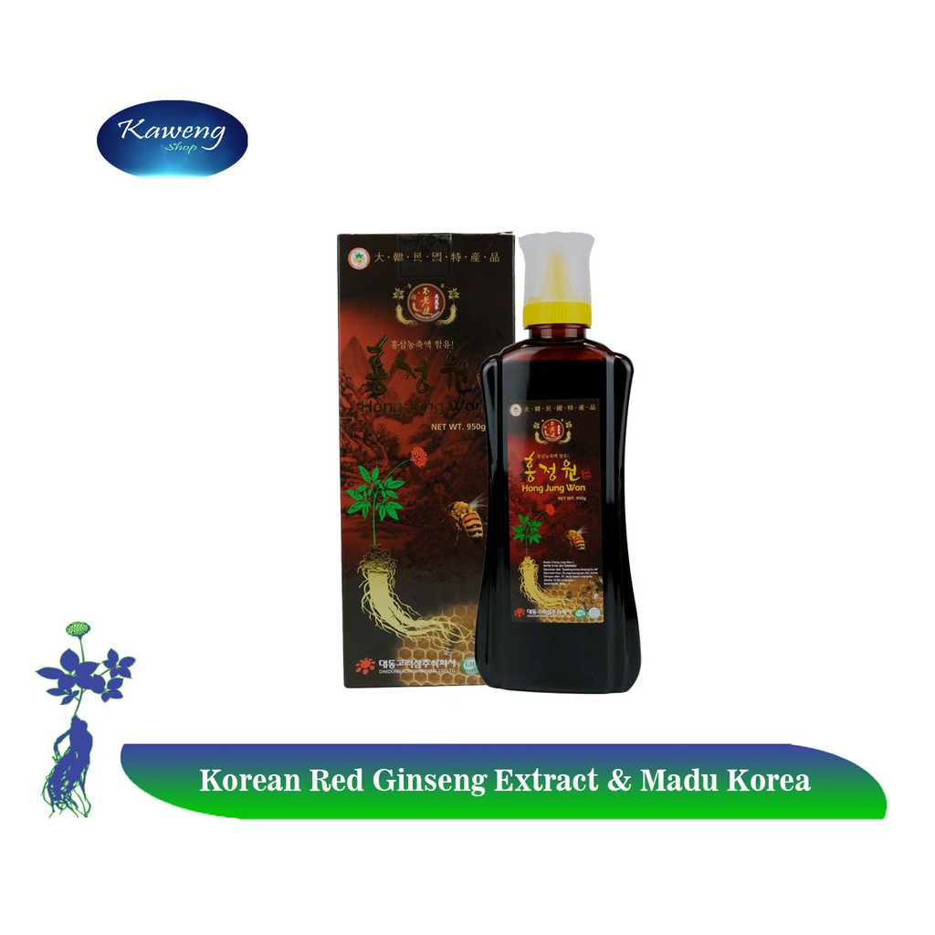 

KOREAN GINSENG EXTRACT & MADU KOREA HONG JUNG WON 950gr