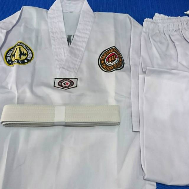 Dobok pemula Sendy Kerah Putih