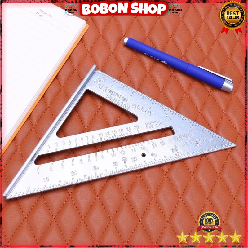 Penggaris Siku Mistar Triangle Ruler Aluminium