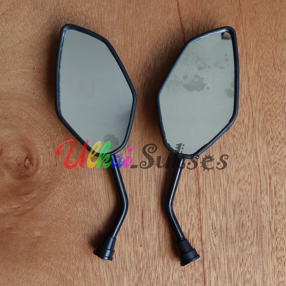 Spion Model Standar Jupiter Mini Carbon Tangkai Hitam Pendek Honda Yamaha Universal Murah