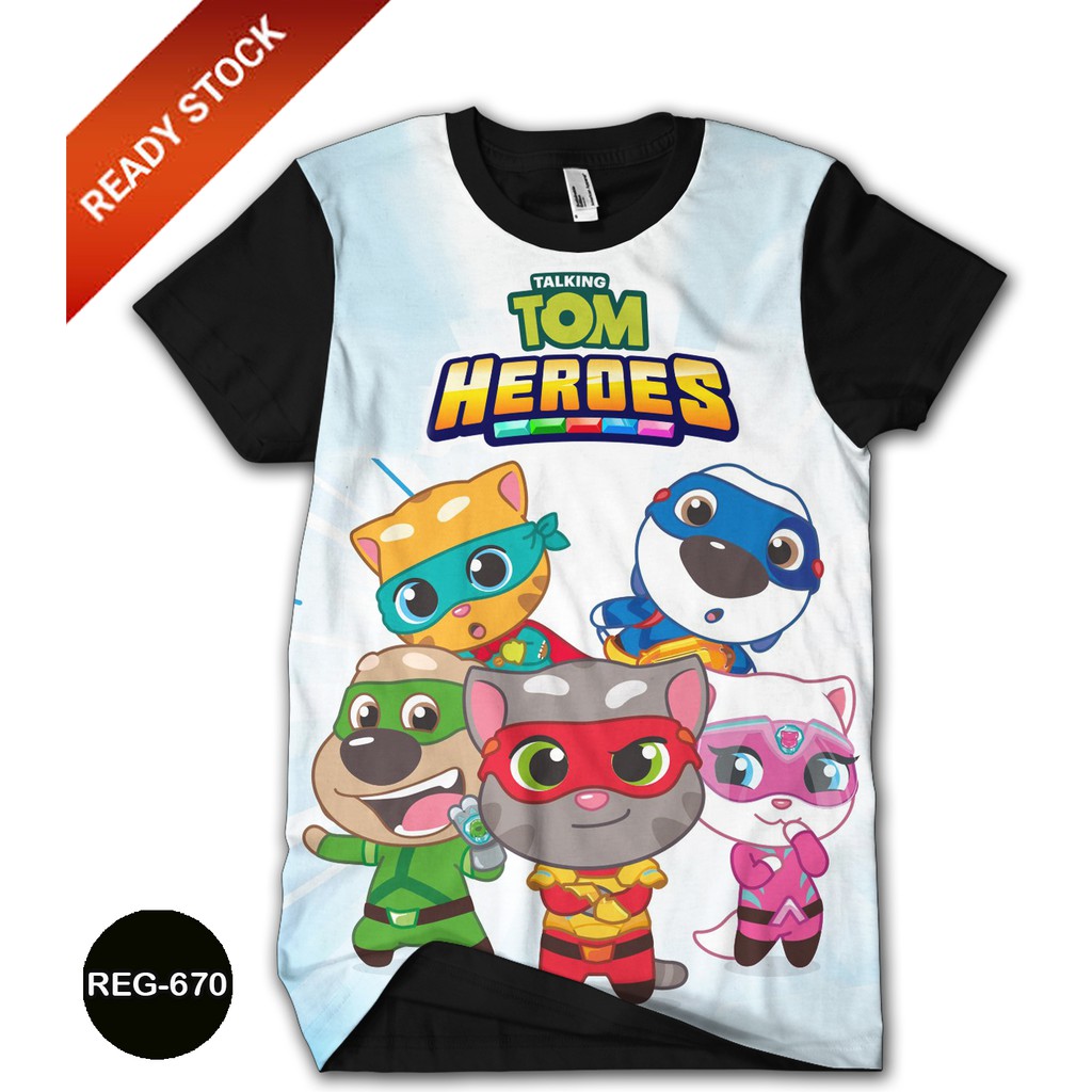 Baju Talking Tom Hero Dash Baju Game Anak Baju Hero Dash Talking Tom Series ANAK dan DEWASA #REG-670