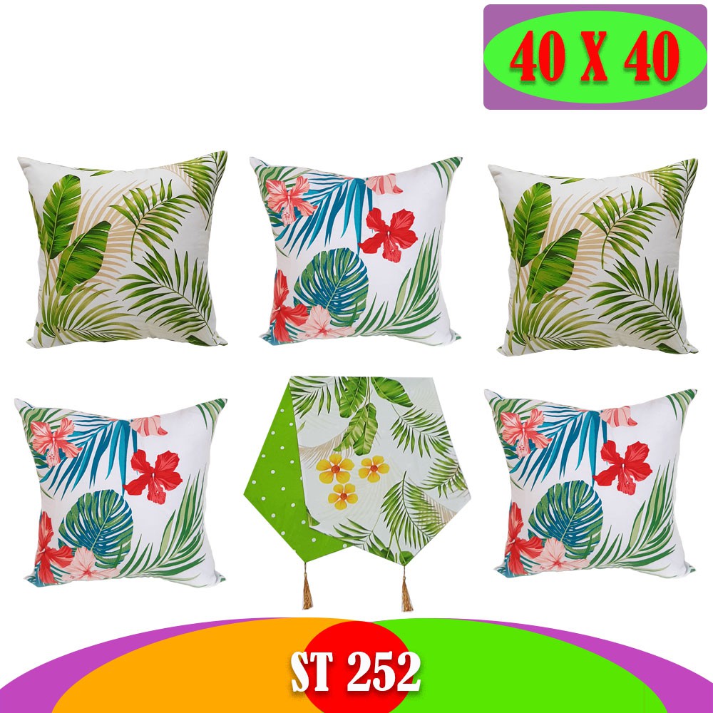 [NEW ARRIVAL] IBENK Collection - Paket Sarung Bantal Sofa + Taplak Meja - Table runner