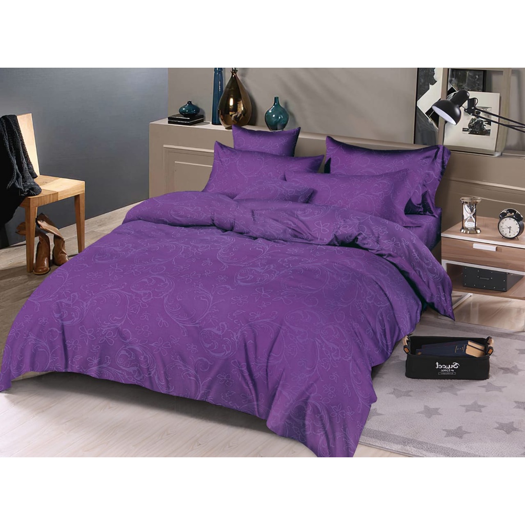 SPREI 180X200 EMBOSS UNGU