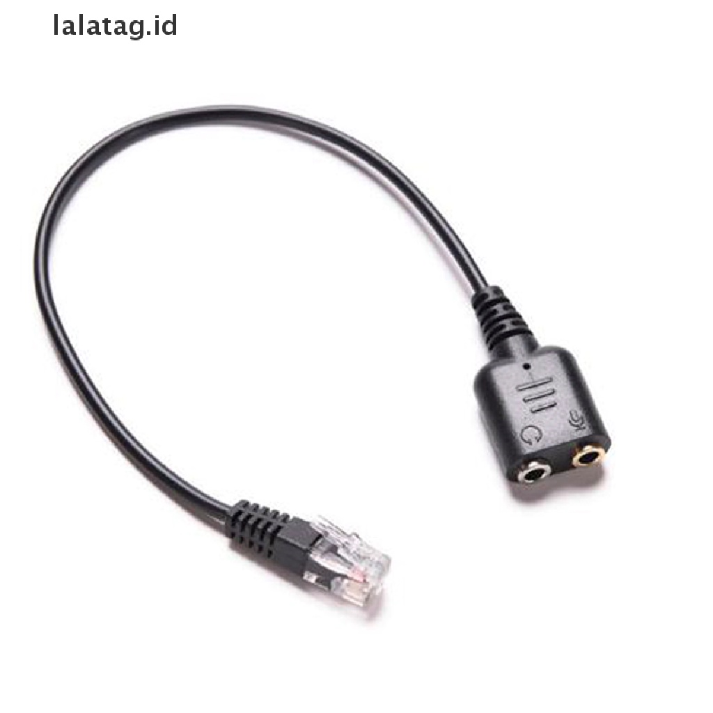 (Flyag) Adapter Konverter Jack 3.5mm Female Ke RJ9 Untuk Headset / Telepon (ID)