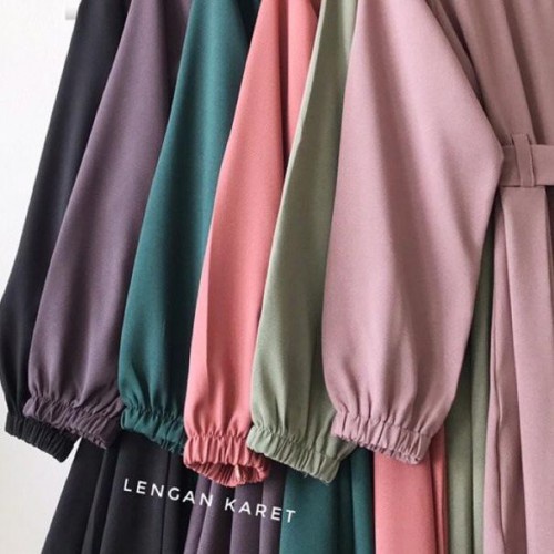Baju Gamis Wanita Cewek Remaja Terbaru kekinian Alsize / Jumbo Kancing Dada Dress Moscrepe Busui-7