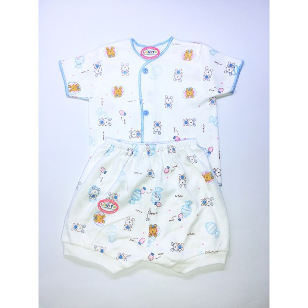 baju bayi LUVITA setelan baju lengan pendek celana pendek motif M L p016