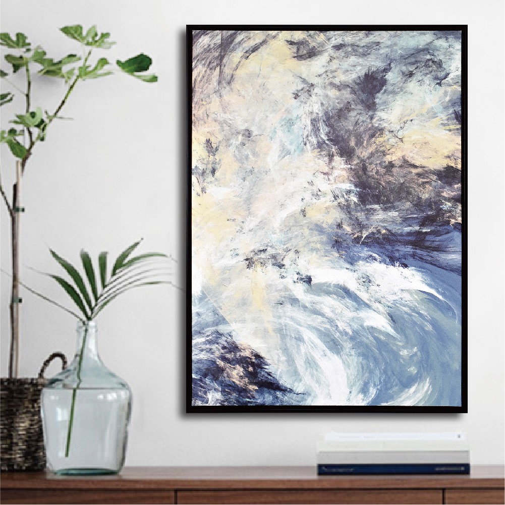 Lukisan Desain Awan Abstrak, Ukuran Besar, Untuk Dekorasi