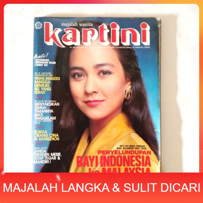 Majalah KARTINI No.442 Nov 1991 Cover LARASATI Langka