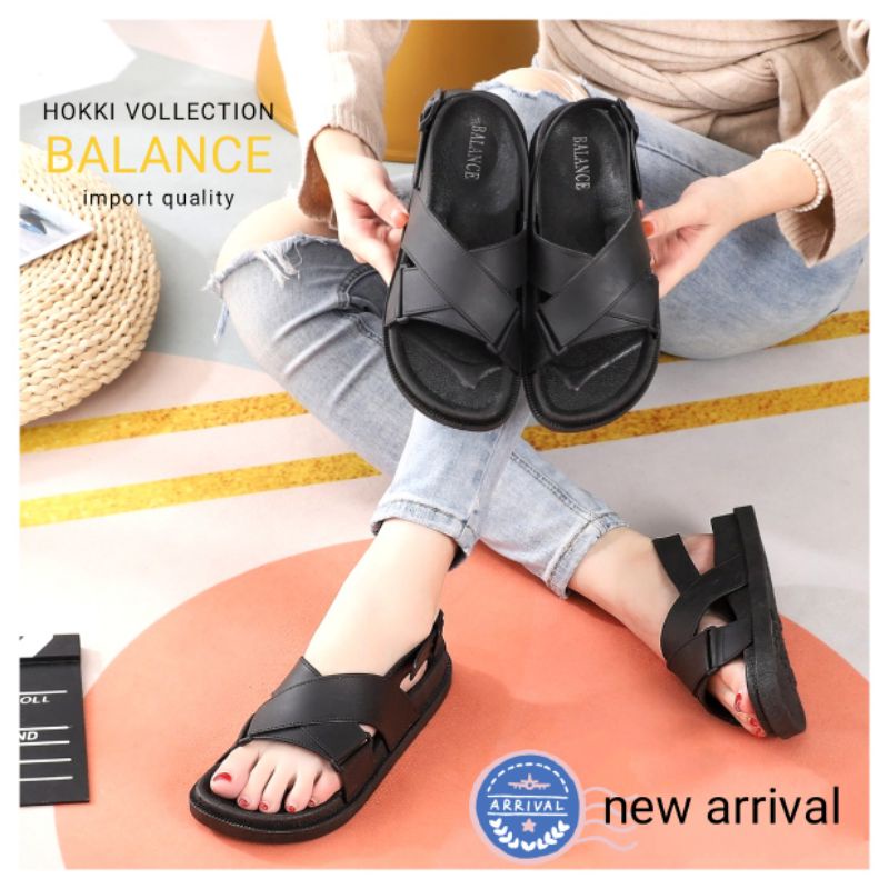 sandal wedges tali wanita balance  import murah