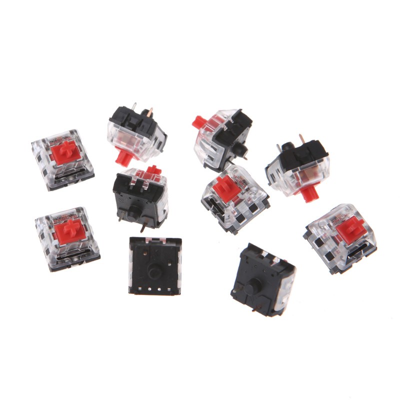 zzz 10Pcs 3 Pin Mechanical Keyboard Switch RED for Cherry MX Keyboard Tester Kit