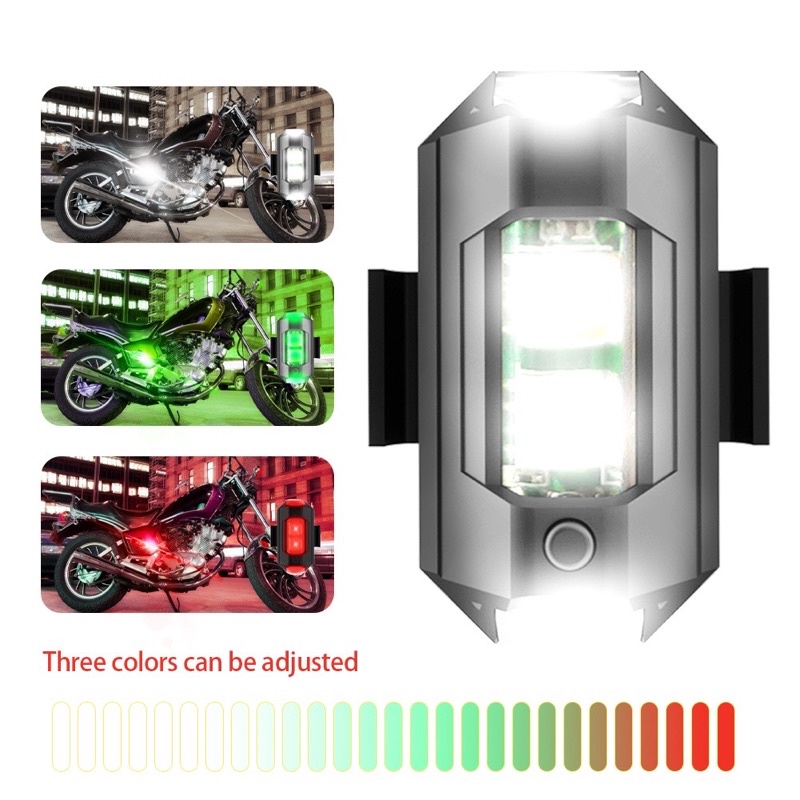 COD LAMPU LED KEDIP LAMPU MODEL PESAWAT NYALA 7 COLOUR LAMPU LED 7WARNA SEPEDA MOTOR MOBIL HARGA 1PCS