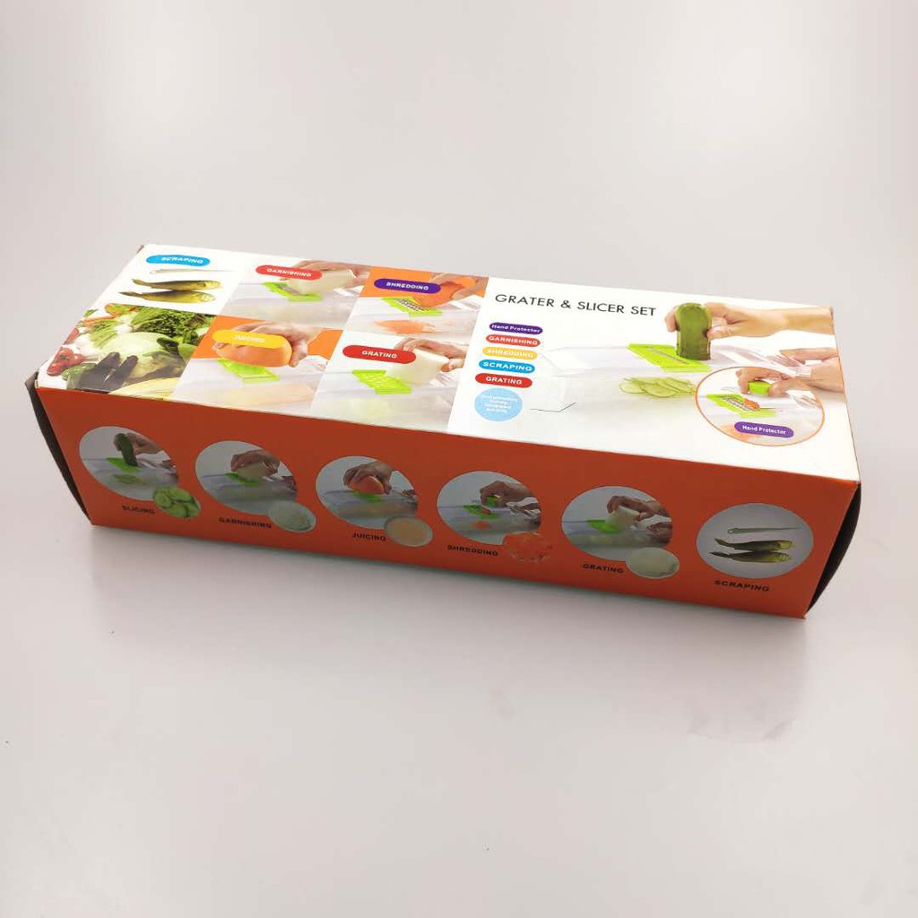 Alat Potong Sayur 7 In 1 Slicer Cutter Chopper Nicer Dicer Kitchen Set I Grater Dan Slicer SKU-2247