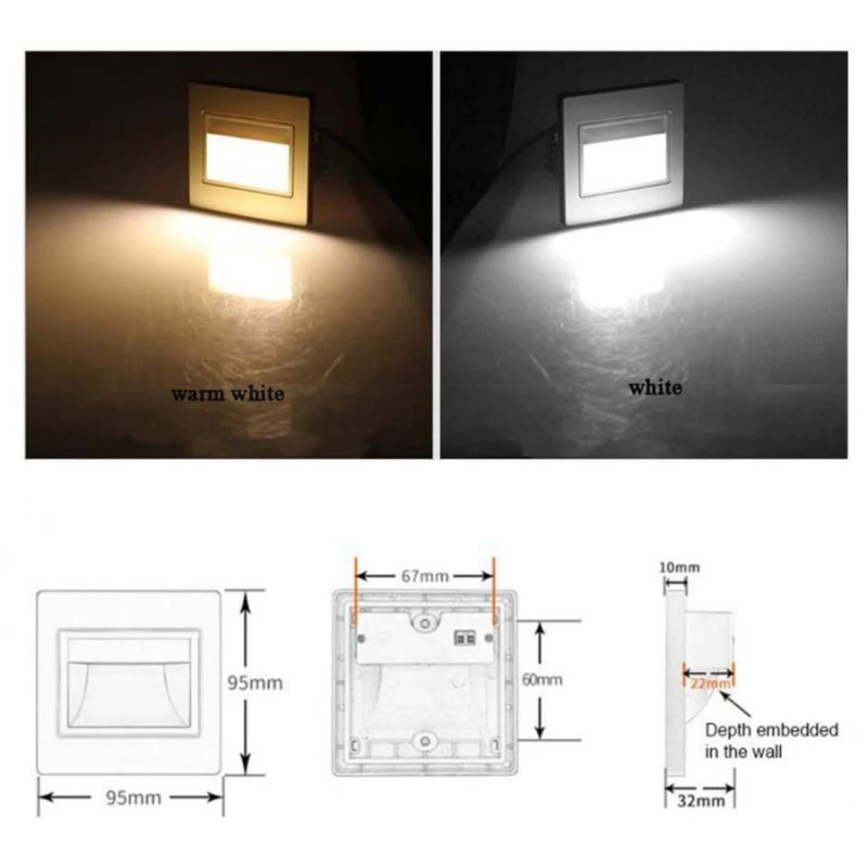 Lampu LED Tembok Anak Tangga Dinding Step Light Inbow Tanam Wall Lamp